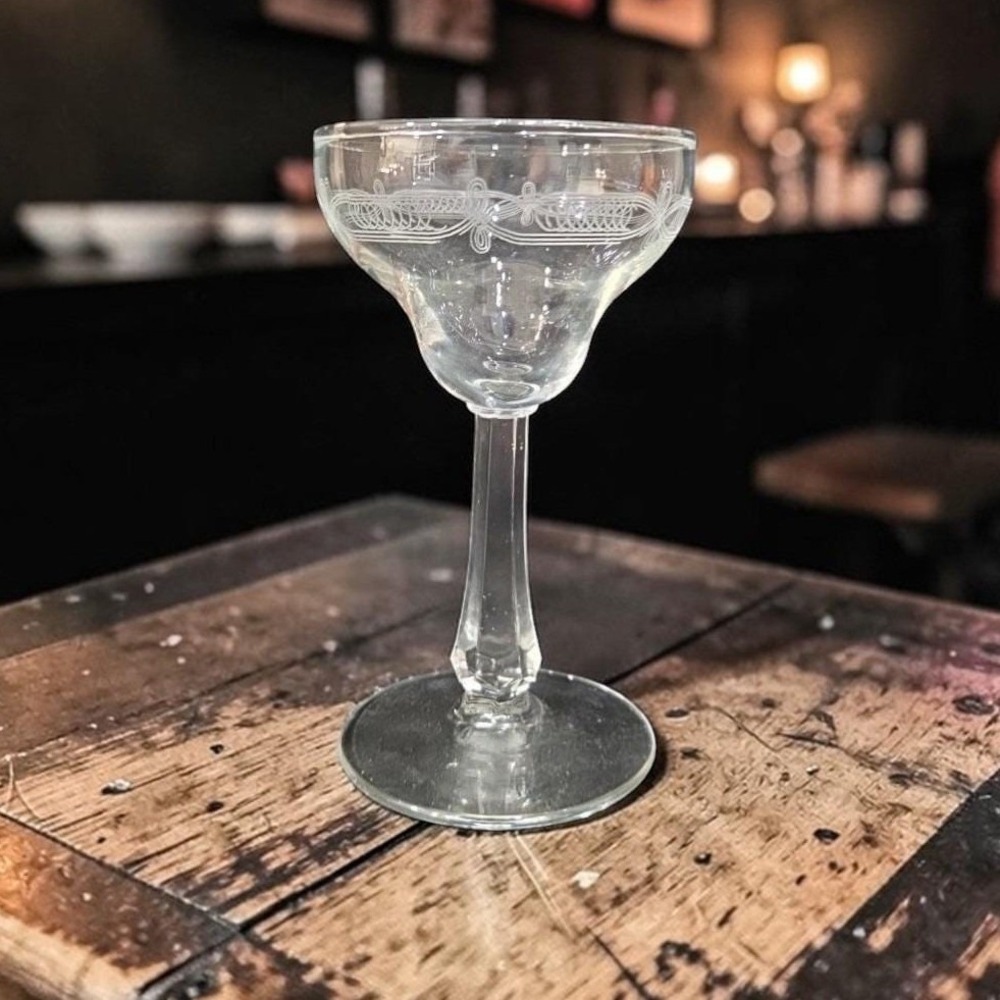Libbey Needle Etched Liqueur Cocktail Glass, Vintage Replacement‎ Cordial